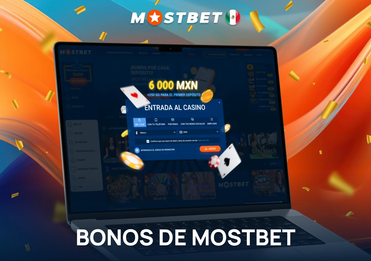 Oferta de bono de 6000 MXN de la casa de apuestas