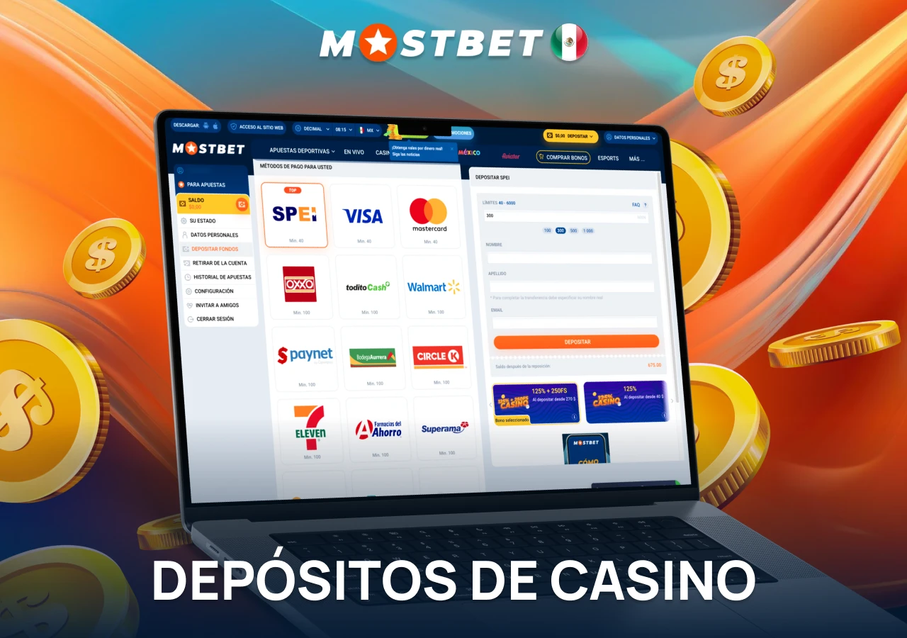 Depósito en la plataforma de casino Mostbet