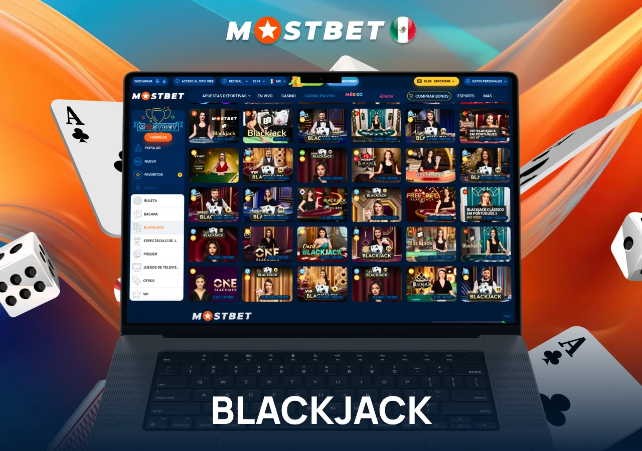 Juegos de blackjack en el casino en línea Mostbet