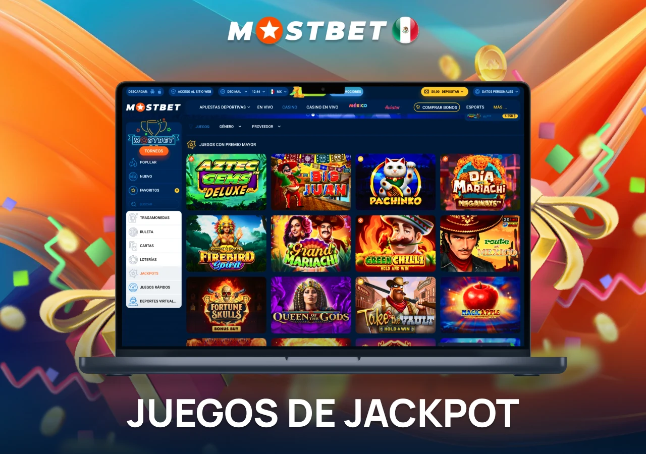 Juegos de jackpot a disposición de los usuarios