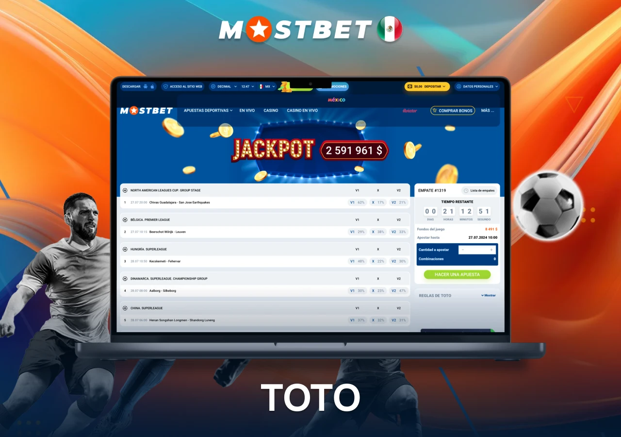 Lotería deportiva en la plataforma Mostbet