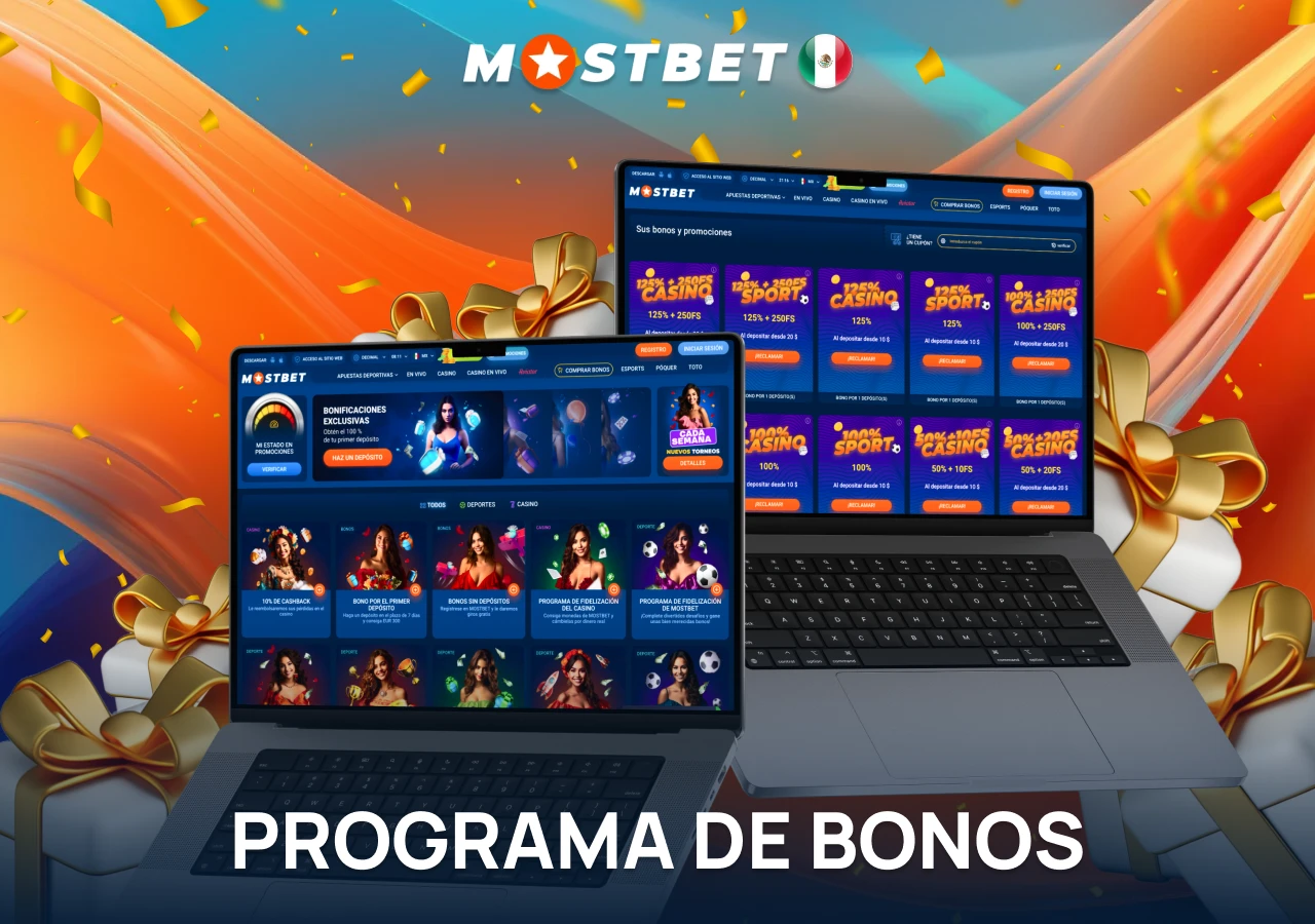 Variedad de ofertas de bonos en el casino en línea Mostbet