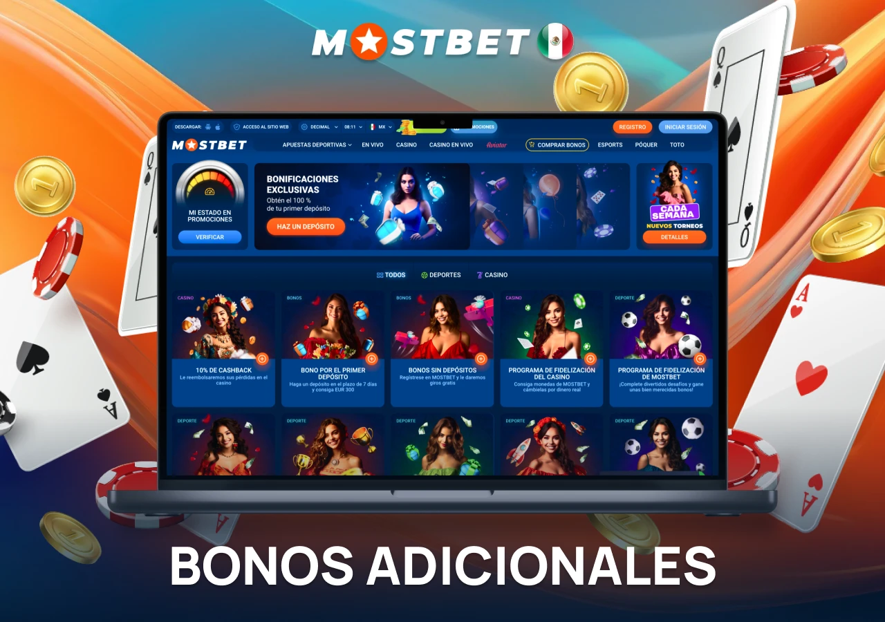 Bonificaciones adicionales en el casino de la casa de apuestas