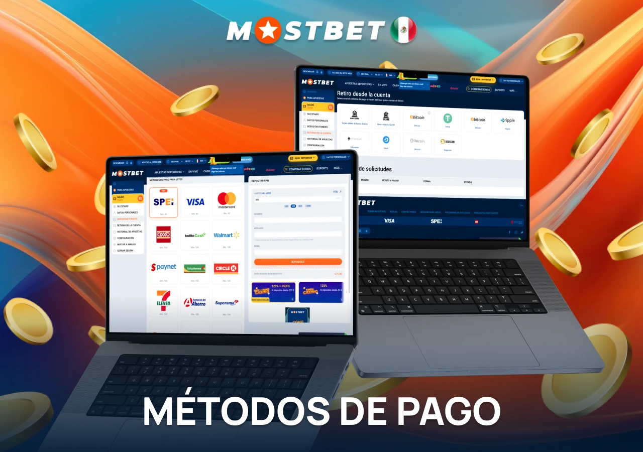 Métodos de depósito y retirada en Mostbet